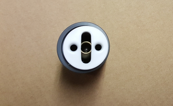 Assembled spring loaded valve